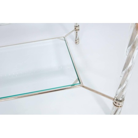 Italian Venetian Murano Glass Cocktail Table in Transparent, circa 1980s