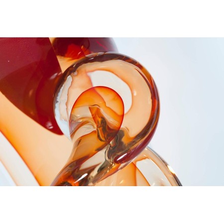 Italian Venetian Murano Glass "Flame" Sculpture, by Romano Donà 1990s