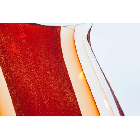 Italian Venetian Murano Glass "Flame" Sculpture, by Romano Donà 1990s