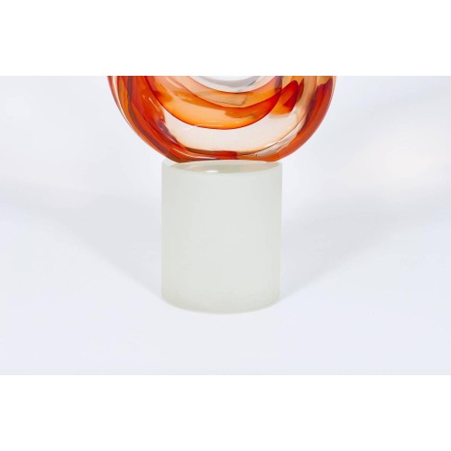 Italian Venetian Murano Glass "Flame" Sculpture, by Romano Donà 1990s