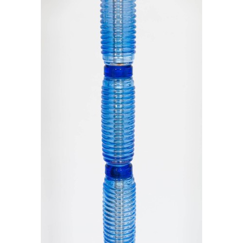 Italian Venetian Floor Lamp in Light-Blue Murano Glass
