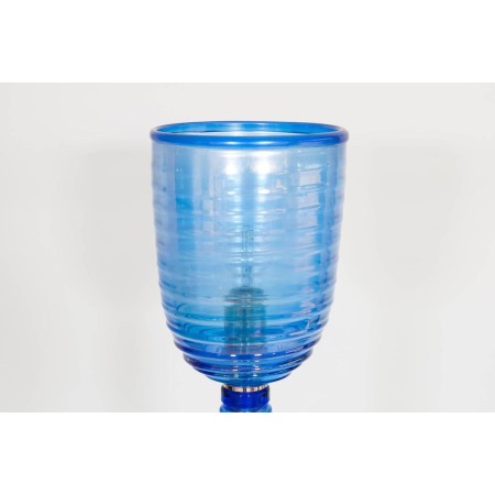 Italian Venetian Floor Lamp in Light-Blue Murano Glass