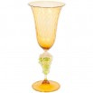 Light-Orange and Gold Murano Glass Goblet