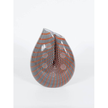 Vase in Murano Glass with color stripes