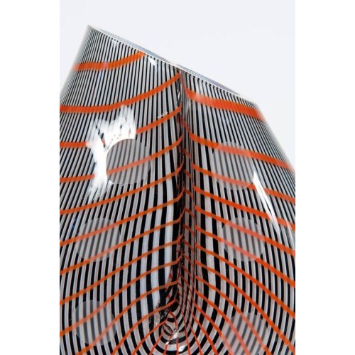 Vase in Murano Glass with color stripes