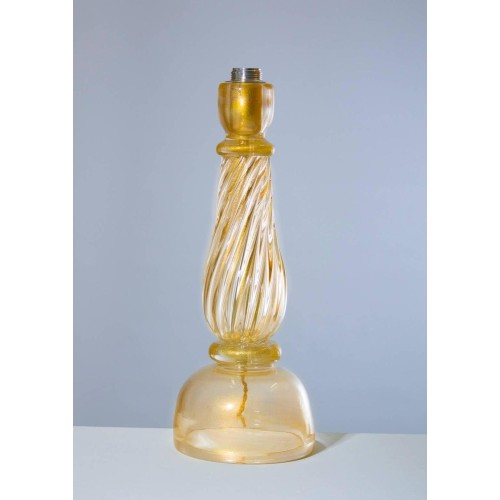 Pair of Italian Murano Table Lamps, Attributed to Seguso, circa 1960s