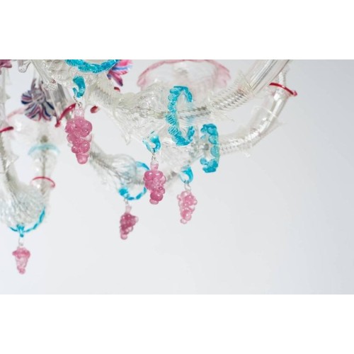 Ca'rezzonico Chandelier in Murano Glass by Galliano Ferro