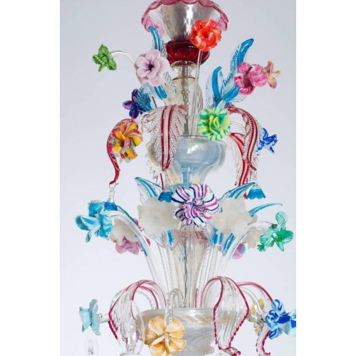 Ca'rezzonico Chandelier in Murano Glass by Galliano Ferro