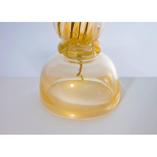 Pair of Italian Murano Table Lamps, Attributed to Seguso, circa 1960s