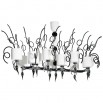 Curly Chandelier black and white in blown Murano Glass contemporary Italy *