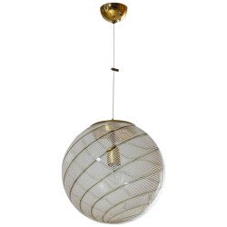 Italian Venetian Sphere, in Blown Murano Glass, Attributed Venini, 1960s *