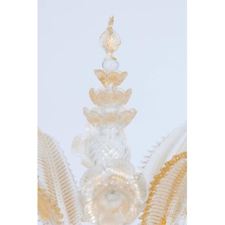 Floor Lamp in Gold Murano Glass