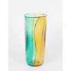Vase in Murano Glass, Green and Orange