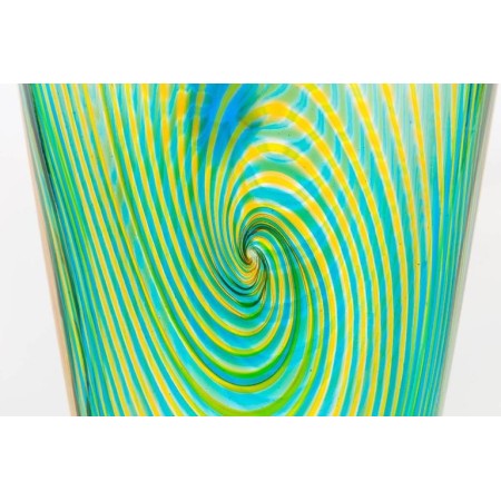 Vase in Murano Glass, Green and Orange