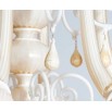 Chandelier in Murano Glass Ivory and Gold, in Seguso Style 1980s