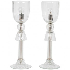 Pair of Italian Venetian Table Lamps in Murano Glass, 1960s