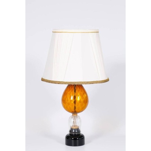 Pair of Italian Venetian Table Lamp in Murano Glass, 1970s
