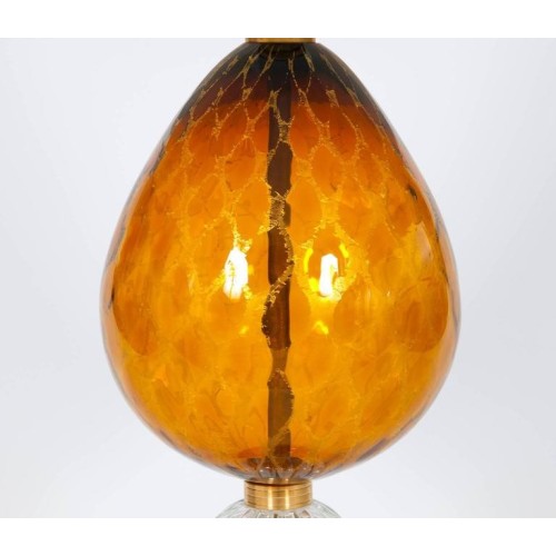 Pair of Italian Venetian Table Lamp in Murano Glass, 1970s