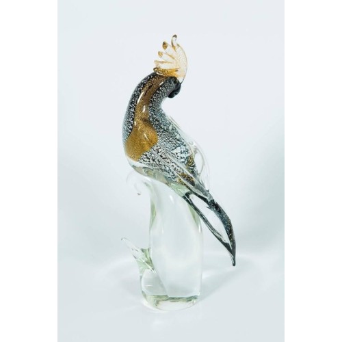 Parrot in Murano Glass, by Alberto Donà, 1980s