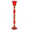 Red and Gold Murano Glass Floor Lamp, 1980s