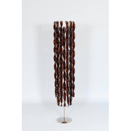 Floor Lamp in Brown Murano Glass 1980s