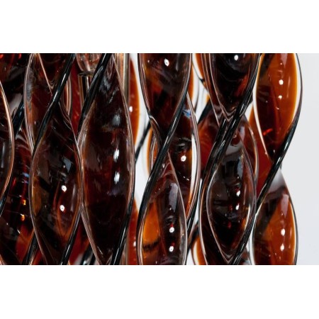 Floor Lamp in Brown Murano Glass 1980s