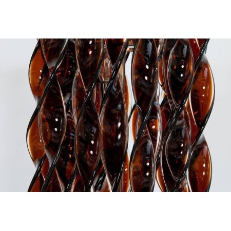 Floor Lamp in Brown Murano Glass 1980s