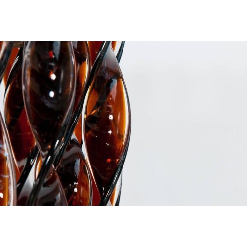 Floor Lamp in Brown Murano Glass 1980s