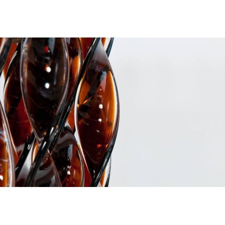Floor Lamp in Brown Murano Glass 1980s
