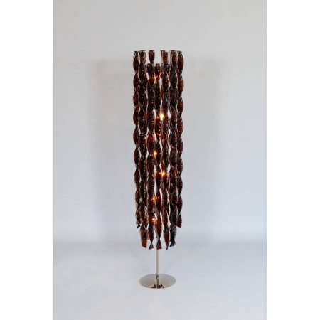 Floor Lamp in Brown Murano Glass 1980s