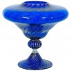 Blue and Silver Murano Glass Vase, 1980s