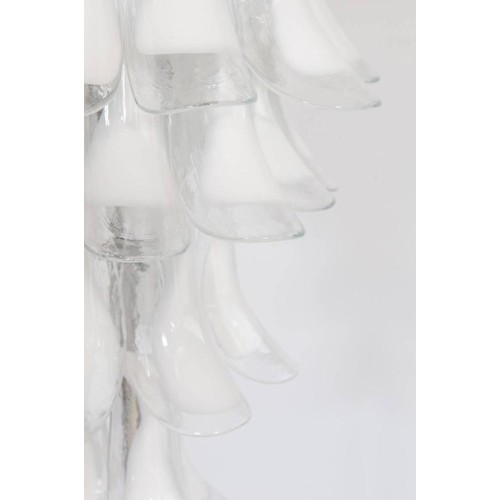 Floor Lamp in Murano Glass White, Mazzega, 1980s