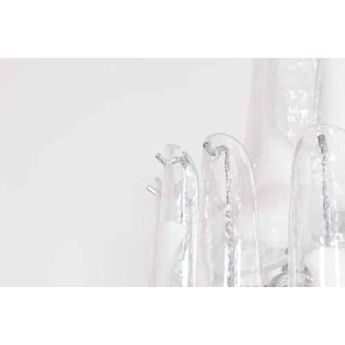 Floor Lamp in Murano Glass White, Mazzega, 1980s