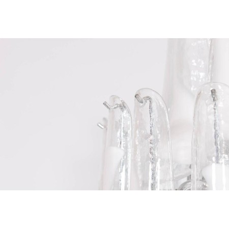 Floor Lamp in Murano Glass White, Mazzega, 1980s