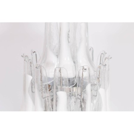 Floor Lamp in Murano Glass White, Mazzega, 1980s