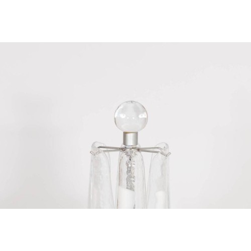 Floor Lamp in Murano Glass White, Mazzega, 1980s