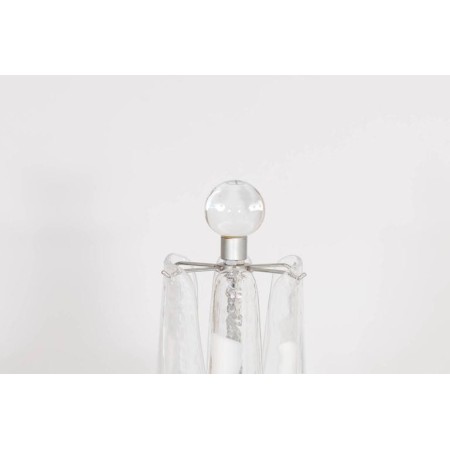 Floor Lamp in Murano Glass White, Mazzega, 1980s