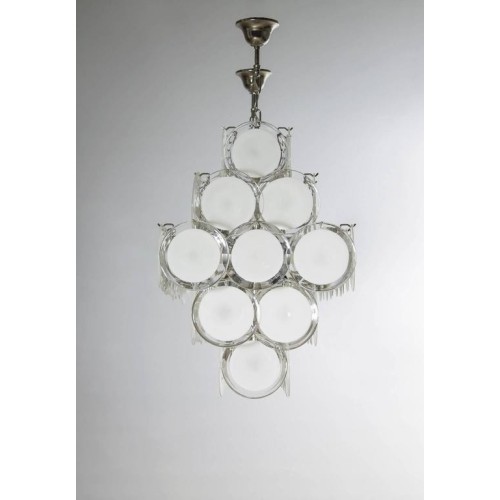 Italian Murano Glass Chandelier attributed to Mazzega, circa 1980s