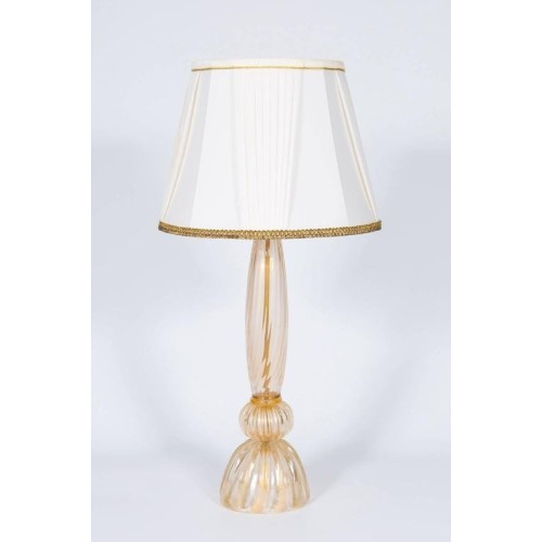 Gold Italian Table Lamp in Murano Glass, 1980s
