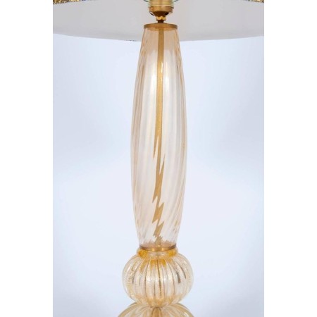 Gold Italian Table Lamp in Murano Glass, 1980s