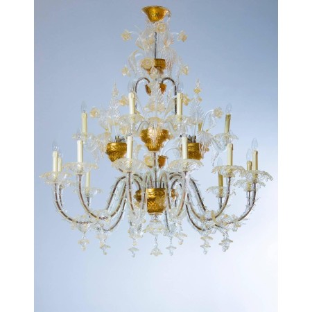 Italians Ca'rezzonico Chandelier, in the Seguso Style, circa 1950s