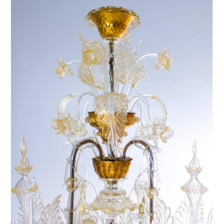 Italians Ca'rezzonico Chandelier, in the Seguso Style, circa 1950s