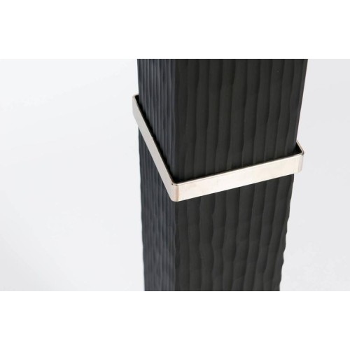 Modern Italian Floor Lamp in Murano Glass in Black and Transparent, 1990s