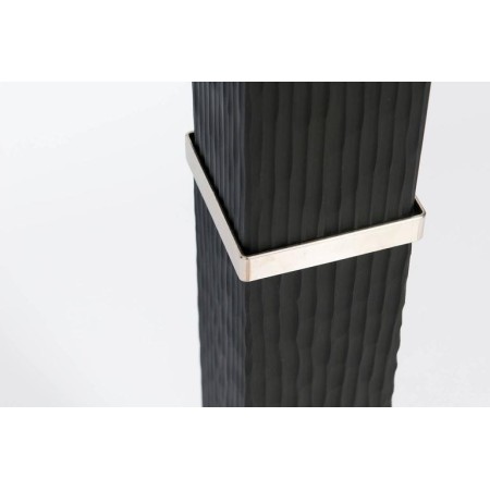 Modern Italian Floor Lamp in Murano Glass in Black and Transparent, 1990s