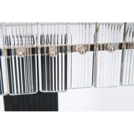 Modern Italian Floor Lamp in Murano Glass in Black and Transparent, 1990s