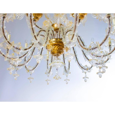 Italians Ca'rezzonico Chandelier, in the Seguso Style, circa 1950s