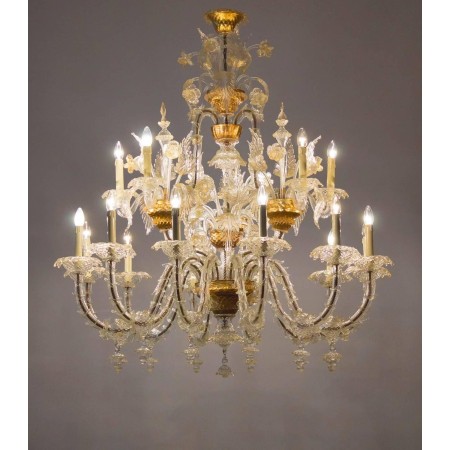 Italians Ca'rezzonico Chandelier, in the Seguso Style, circa 1950s