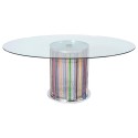 Italian Murano Dining Table with Lights in the Stem, circa from 1980s