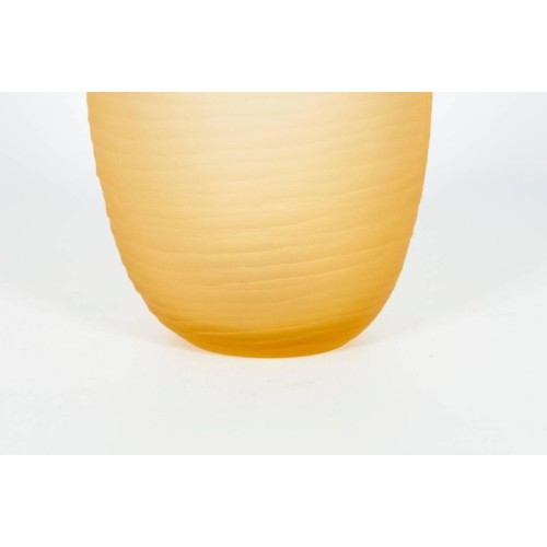 Italian Venetian Vase in Murano Glass Amber and Blue, 1990s