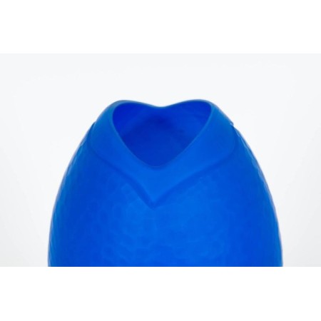 Italian Venetian Vase in Murano Glass Amber and Blue, 1990s